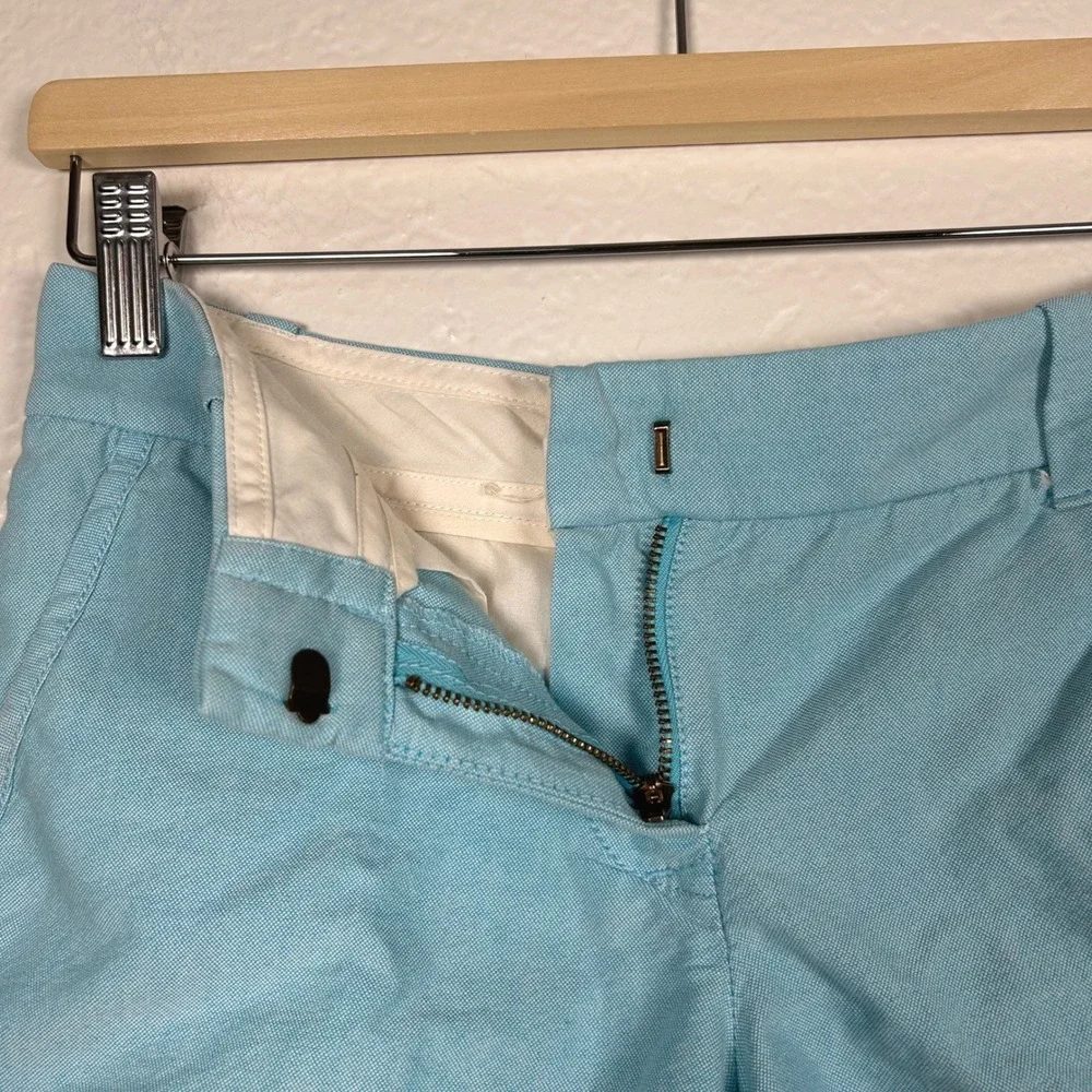J.Crew Light Blue Chino Shorts Oxford Cotton Preppy Casual Size 0
